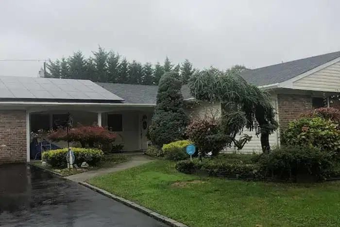 Storm damage roof repair on a Long Island home
